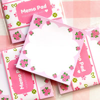 Pink Flowers Memo Pad