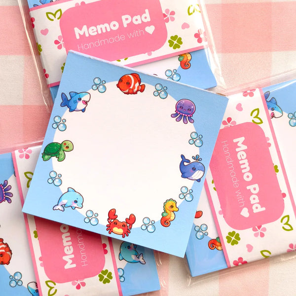 Sea Creatures Memo Pad