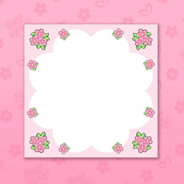Pink Flowers Memo Pad