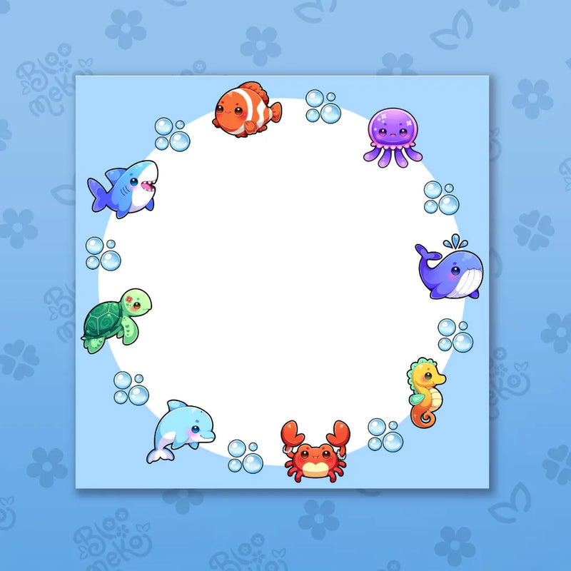 Sea Creatures Memo Pad