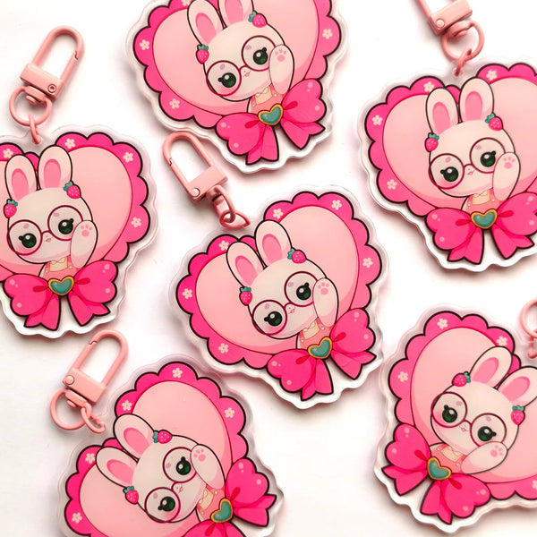Berry Heart Keychain