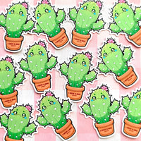 I Need a Hug Cactus sticker