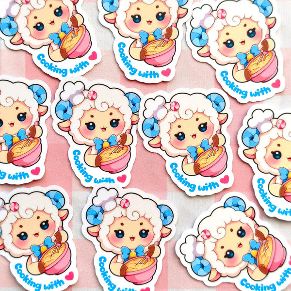 Cooking with love sticker