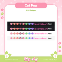 8 Cat Paw Badges for Twitch | Cute Sub & Bit Badges