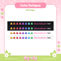 8 Cute Octopus Badges for Twitch | Sea Creatures| Sub & Bit Badges