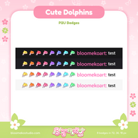 8 Cute Dolphins Badges for Twitch | Sea Creatures| Sub & Bit Badges