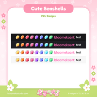 8 Cute Seashells Badges for Twitch | Sea Creatures| Sub & Bit Badges
