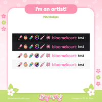 I'm an artist! | 6 Twitch badges for artist | Cute Sub & Bit Badges