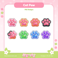 8 Cat Paw Badges for Twitch | Cute Sub & Bit Badges