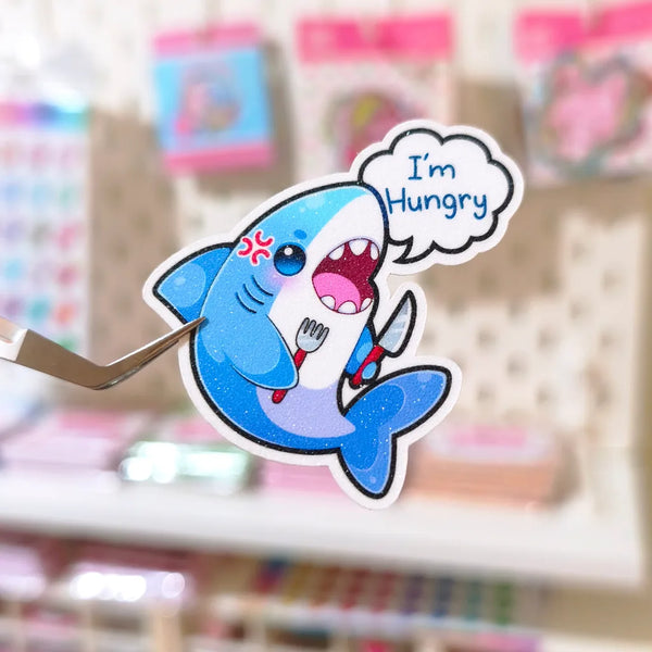 I'm hungry Shark sticker